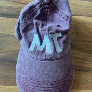 Montana maroon ball cap with MT Logo